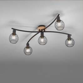 Light Fixture Eugen 5x40W E14 Wood/Black