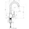Kitchen Faucet RUBINETA AXE-33  STEEL
