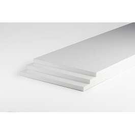 MELAMINE PLATE 295X800X16MM WHITE