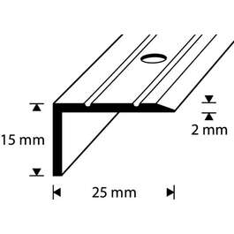STEP NOSING D2-2M 15/25MM KULD DIONE
