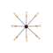 VALGUSTI MILL 8X60W E27 MUST/KULD VALGUSTI MILL 8X60W E27 MUST/KULD