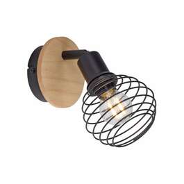 LUMINAIRE EUGEN 40W E14 WOOD/BLACK