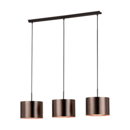 VALGUSTI SAGANTO 1 3X60W E27 PRUUN/COPPER