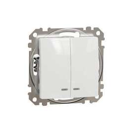 LIGHT SWITCH  SEDNA DISAIN 2-NE SININE LAMP VALGE