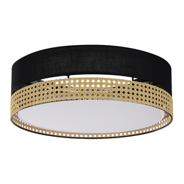 VALGUSTI PAGLIA BLACK Ø45CM 4X15W E27 LED