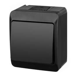 LIGHT SWITCH HERMES 1-NE IP44 PINNAPEALNE MUST LIGHT SWITCH HERMES 1-NE IP44 PINNAPEALNE MUST