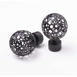 KARDINAPUU 25MM OTSIK AZUR MUST/MATT 2TK