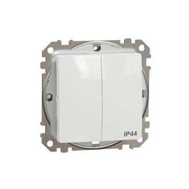 LIGHT SWITCH  SEDNA DISAIN 2-NE IP44 VALGE