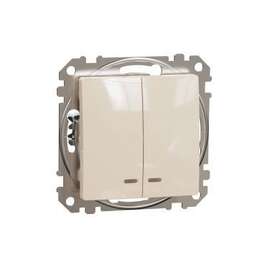 LIGHT SWITCH  SEDNA DISAIN 2-NE SININE LAMP BEEŽ