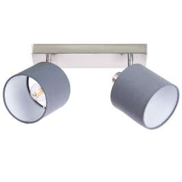 Light Fixture Atlanta 2x25W E14 Matte Nickel/Grey Light Fixture Atlanta 2x25W E14 Matte Nickel/Grey