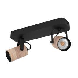 VALGUSTI CAYUCA 2x3W GU10 500lm MUST/PUIT