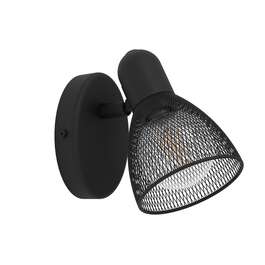 Carovigno 28W E14 Metal Wall Luminaire, Black