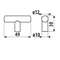 KALUSTEKAHVA GS10 49/30MM MUSTA MATTO