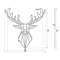 SEINADEKORATSIOON HIRV AD50 METALL MUST