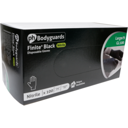 Thick Disposable Black Nitrile Gloves 100 pcs/pack L
