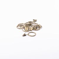 CURTAIN TREE 19MM RINGS ANTIQUE/BRASS 10 PCS