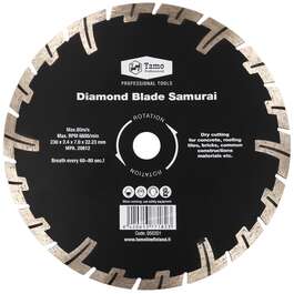 DIAMOND CUTTING DISC  TAMO D125X22,2MM SAMURAI