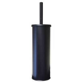 TOILET BRUSH WITH CONTAINER. BLACK, STAINLESS STEEL TOILET BRUSH WITH CONTAINER. BLACK, STAINLESS STEEL