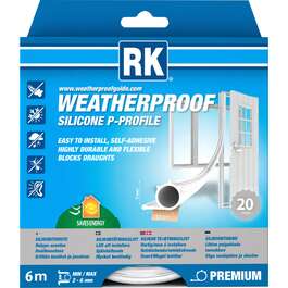 SILIKOONTIHEND RK ISELIIMUV P-PROFIIL VALGE 7mm 6m