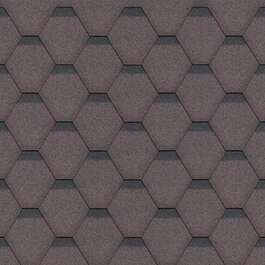 BITUMINOUS TILES  ROCK HEXAGONAL PRUUN/ 3m²