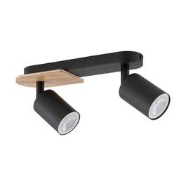 LIGHT FIXTURE  COVER WOOD 2x10W LED GU10 MUST/PUIT