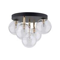Ceiling Light Fixture  NILOS BLACK/GOLD 5x8W G9 LED TRANSPARENT