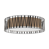 VALGUSTI HARMONY 4x15W Ø500 E27 LED MUST/PRUUN