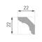 CEILING MOLDING   22X22X2000 LUX E-23/ 2tk