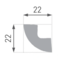 CEILING MOLDING   22X22X2000 LUX E-1/ 2tk