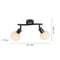 VALGUSTI LOKI 2x5W E14 LED 860lm 3000K MUST VALGUSTI LOKI 2x5W E14 LED 860lm 3000K MUST