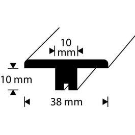 T-LIIST 10X38 2M Oak DIONE T-LIIST 10X38 2M Oak DIONE