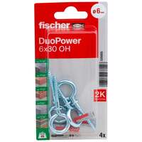 TÜÜBEL FISCHER 6X30MM DUOPOWER+SILMUSKRUVI/ 4tk