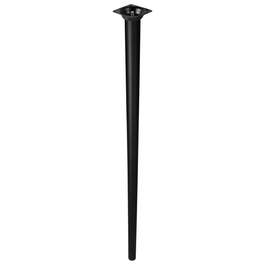 Huonekalunjalka 710 mm, musta puu, musta metallikiinnike Huonekalunjalka 710 mm, musta puu, musta metallikiinnike