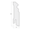 FLOOR BASEBOARD  MÄND 19X70X2700MM