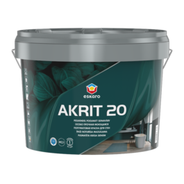 КРАСКА ДЛЯ СТЕН ESKARO AKRIT-20 9,5L ПОЛУМАТ КРАСКА ДЛЯ СТЕН ESKARO AKRIT-20 9,5L ПОЛУМАТ