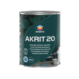 КРАСКА ДЛЯ СТЕН ESKARO AKRIT-20 0,95L ПОЛУМАТ КРАСКА ДЛЯ СТЕН ESKARO AKRIT-20 0,95L ПОЛУМАТ