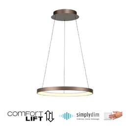 VALGUSTI HOOP Ø570 42W LED 2150lm 3000K DIM COFFEE