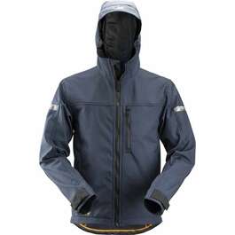 JACKET SNICKERS SoftShell KAPUUTSIGA T.BLUE /BLACK M