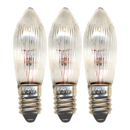 JÕULUPIRNID 3W E10 34V LÄBIPAISTEV/ 3tk