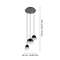 Aguilares Chandelier 3x40W E27 Black/Black‑Grey Transparent Aguilares Chandelier 3x40W E27 Black/Black‑Grey Transparent