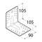 ANGLE BRACKET  105X105X90X1.5MM TUGEVDATUD
