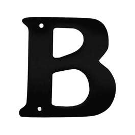 NUMBER/TÄHT B PISLA  METALL MUST 78mm