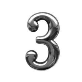 DOOR NUMBER 3 KLEEBISEGA 50mm KROOM DOOR NUMBER 3 KLEEBISEGA 50mm KROOM