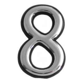 DOOR NUMBER  8 KLEEBISEGA 50mm CHROME 
