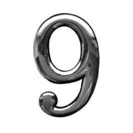 DOOR NUMBER 9 KLEEBISEGA 50mm KROOM DOOR NUMBER 9 KLEEBISEGA 50mm KROOM