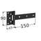 DOOR HINGE ZB 150 150x45x90x3,0mm MUST DOOR HINGE ZB 150 150x45x90x3,0mm MUST