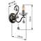 WALL AND CEILING LIGHT  GLOBO 64134W 40W E14 METALL/SUITSU