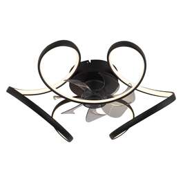 Loris 30W LED Light Fixture with Fan, 4000 lm, Black