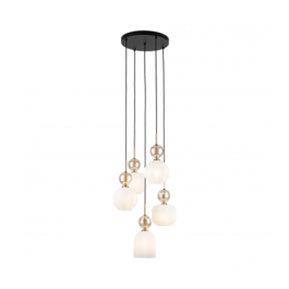 Light Fixture Sophia Cognac 5xE14 LED 10W White Pendant