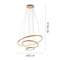 CHANDELIER CERCHI LED 1X45W 1500lm Ø23/39/61cm GOLD